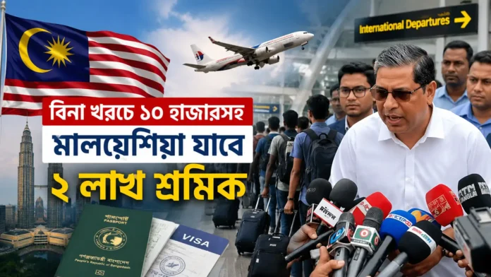 মালয়েশিয়ায় দুই লাখ বাংলাদেশি শ্রমিক পাঠানোর উদ্যোগ